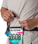 Nathan Race Number Nutrition Waist Belt - Charcoal/Black One Size