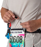 Nathan Race Number Nutrition Waist Belt - Charcoal/Black One Size