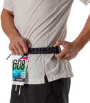 Nathan Race Number Nutrition Waist Belt - Charcoal/Black One Size
