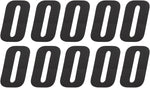 Tangent # 0 Side Plate Numbers 10/Pack Black