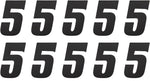 Tangent # 5 Side Plate Numbers 10/Pack Black
