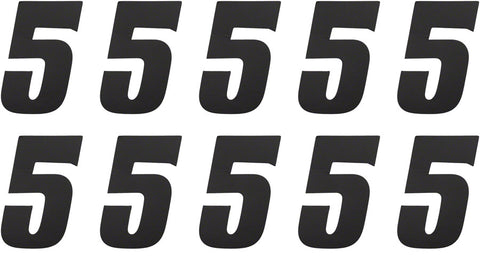 Tangent # 5 Side Plate Numbers 10/Pack Black