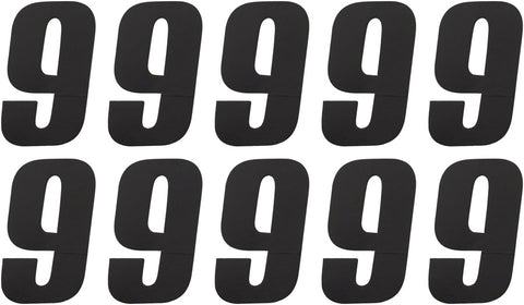Tangent # 9 Side Plate Numbers 10/Pack Black