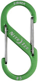 Nite Ize S-Biner #3 Aluminum Dual Carabiner: Each Anodized Green