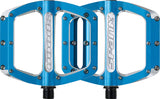 Spank, Spoon 100, Platform Pedals, Alloy body, Steel axle, 100mm x 105mm, Blue