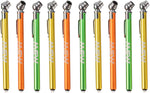 MSW Pencil Gauge Schrader Head Jar of 10 Yellow Orange and Green Assorted