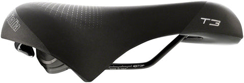 Selle Italia, T 3 Flow, Saddle, 267 x 210mm, Unisex, 480g, Black/Hi-Viz