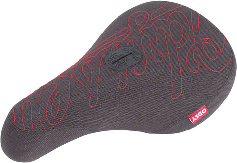 Odyssey Big-Stitch BMX Seat - Pivotal Black/Red Fat