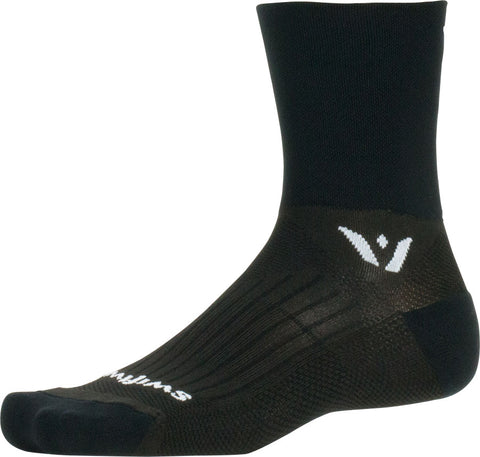 Swiftwick Performance Four Socks - 4 inch Black Medium