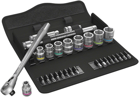 Wera 8100 SB 8 Zyklop Metal Ratchet Set 3/8 Drive Metric Switch Lever