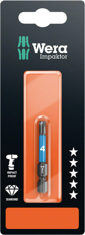 Wera 840/1 IMP DC Impaktor Hex Bit 4mm x 50mm