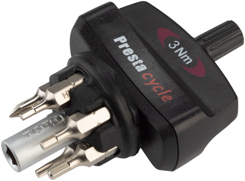 Prestacycle TorqKey Mini Preset Torque Tool 3Nm 6 Piece Bit Set and Holder