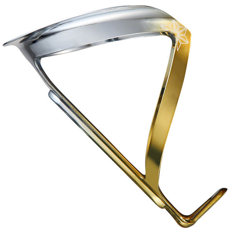 Supacaz Fly Water Bottle Cage Limited: Aluminum Gold/Platinum
