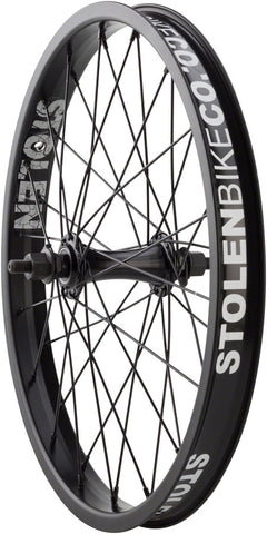 Stolen Rampage Front Wheel - 18 3/8 x 100mm Rim Brake Black Clincher
