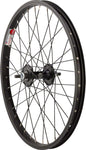 Sta-Tru Single Wall Front Wheel - 20 3/8 x 100mm Rim Brake Black Clincher
